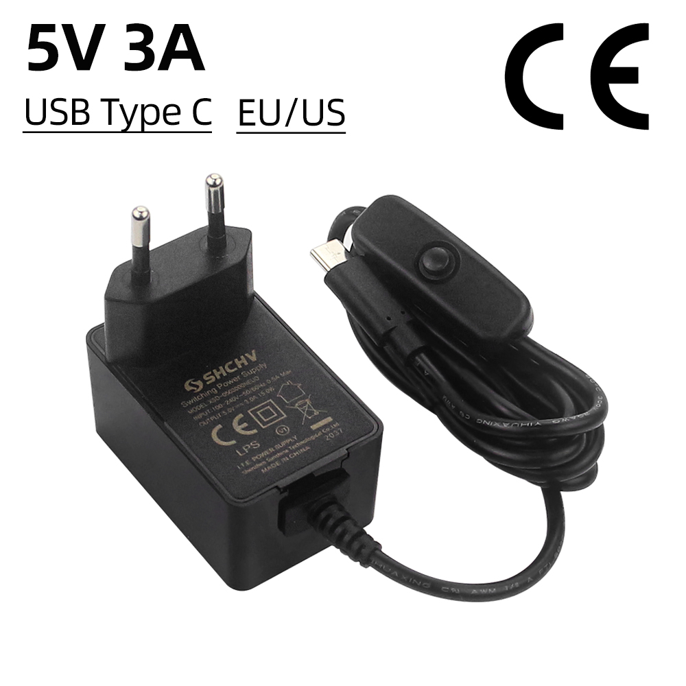 Pi Power Supply - Alimentatore Raspberry Pi 5V 3A Adattatore