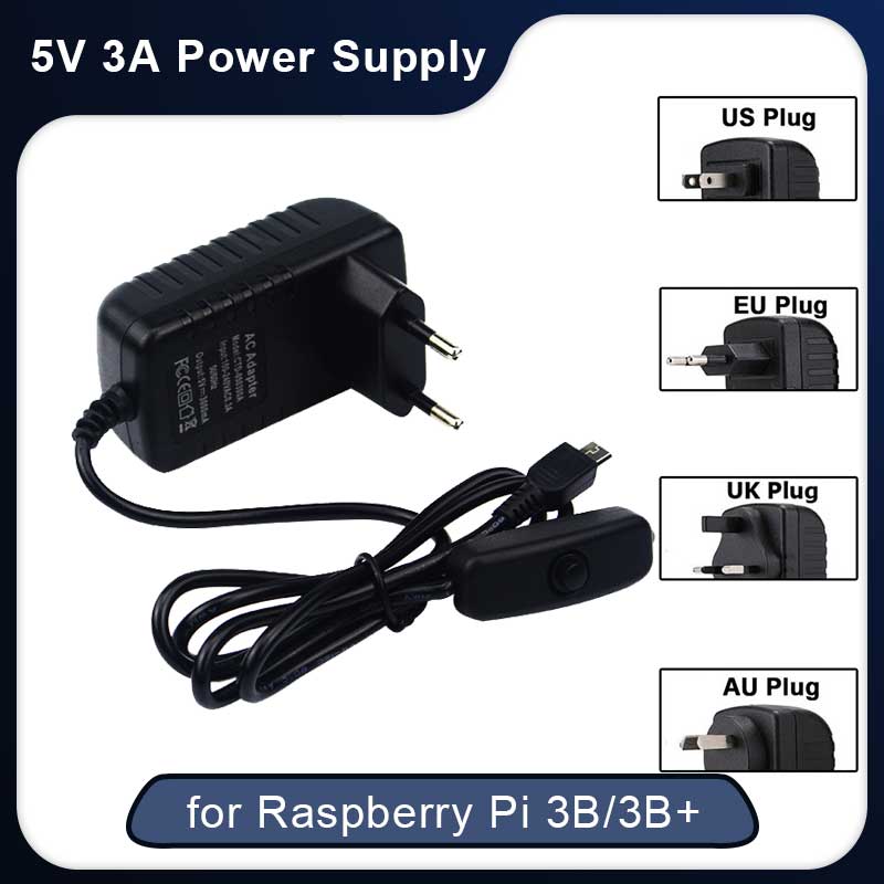 Pi Power Supply - 5V 3A Raspberry Pi 3 Modello