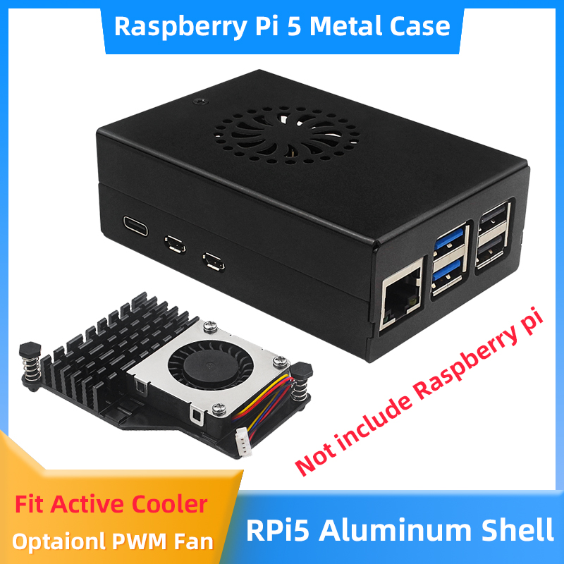 Pi Power Supply - Raspberry Pi 5 Custodia in lega