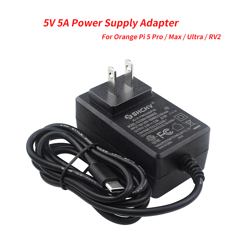 Pi Power Supply - Adattatore di alimentazione 5V 5A Caricatore