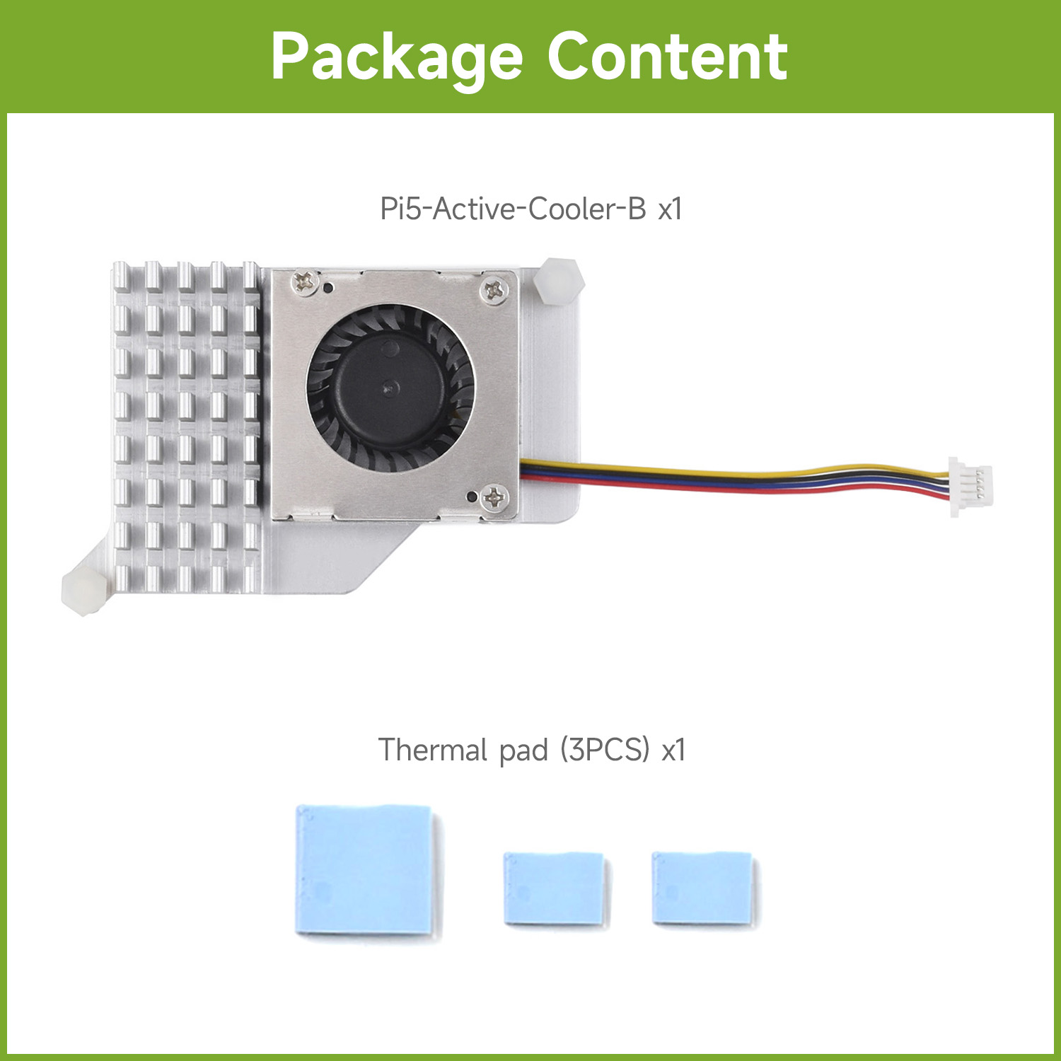 Pi Cooler - Waveshare Active Cooler (B) per Raspberry