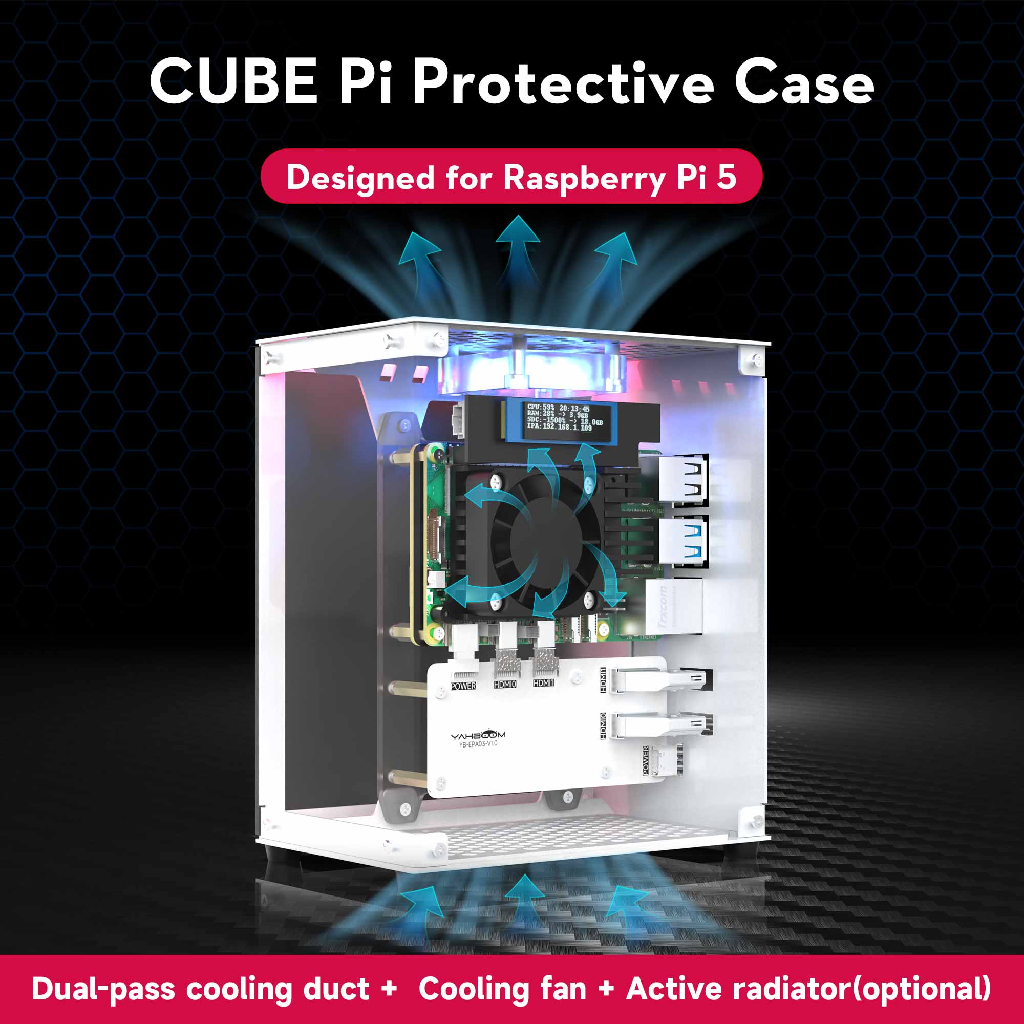 Pi 5 Case - Kit protettivo custodia Raspberry Pi 5