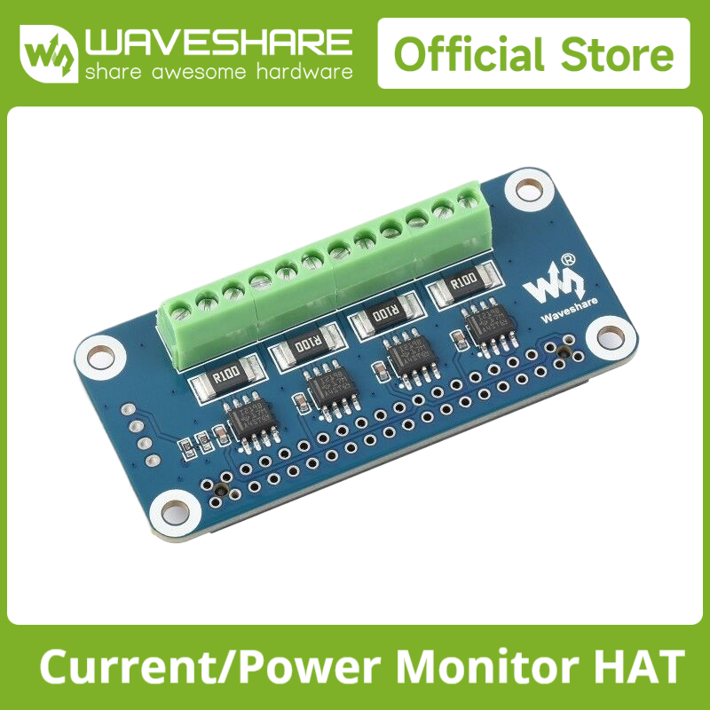 Raspberry Pi 4 - Waveshare HAT per monitor di corrente/tensione/potenza