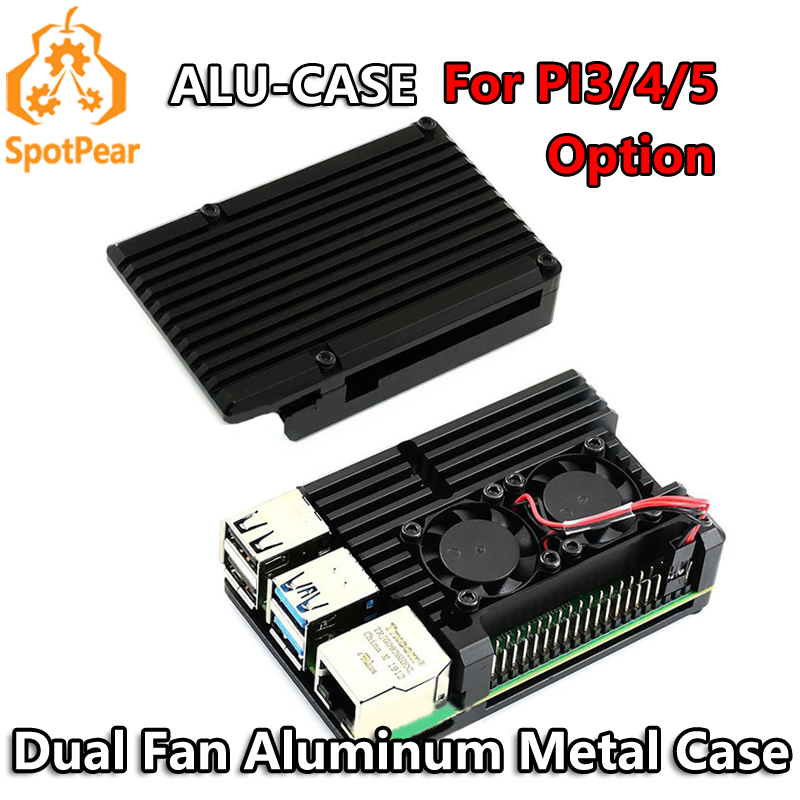 Pi 4 Case - Custodia in metallo in alluminio con